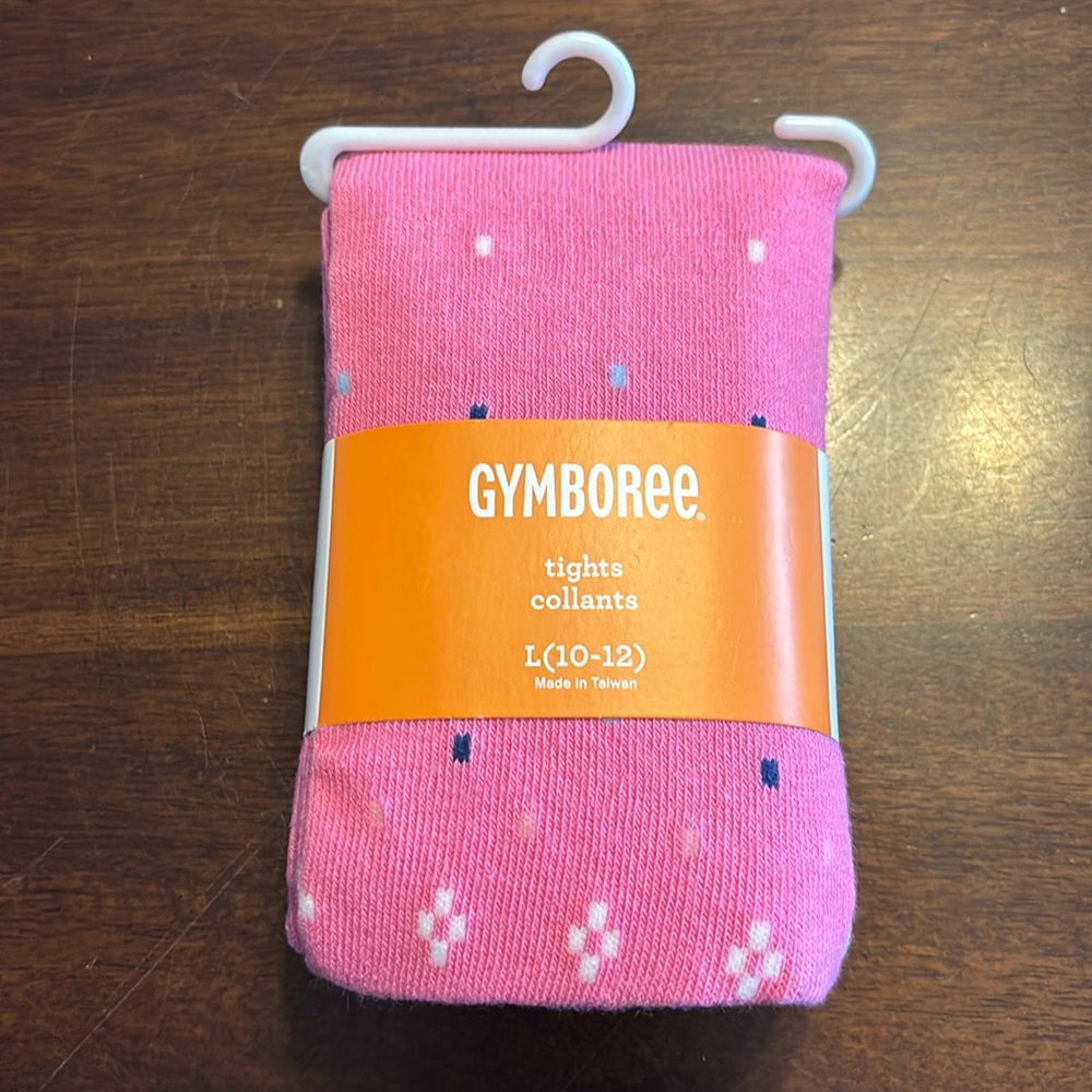 NWT Gymboree Girl's Enchanted Winter Fair Isle Tights Sz 10/12 Pink